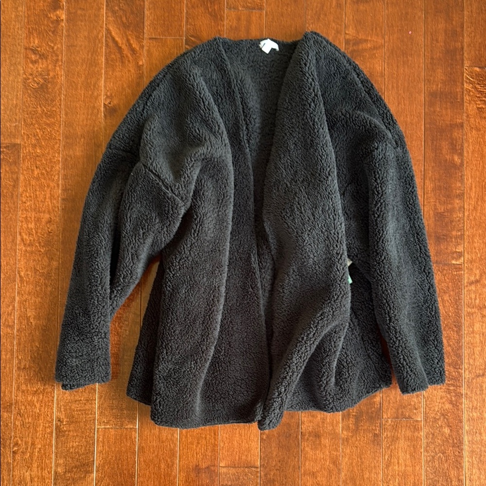 Plush Gray Fleece Jacket